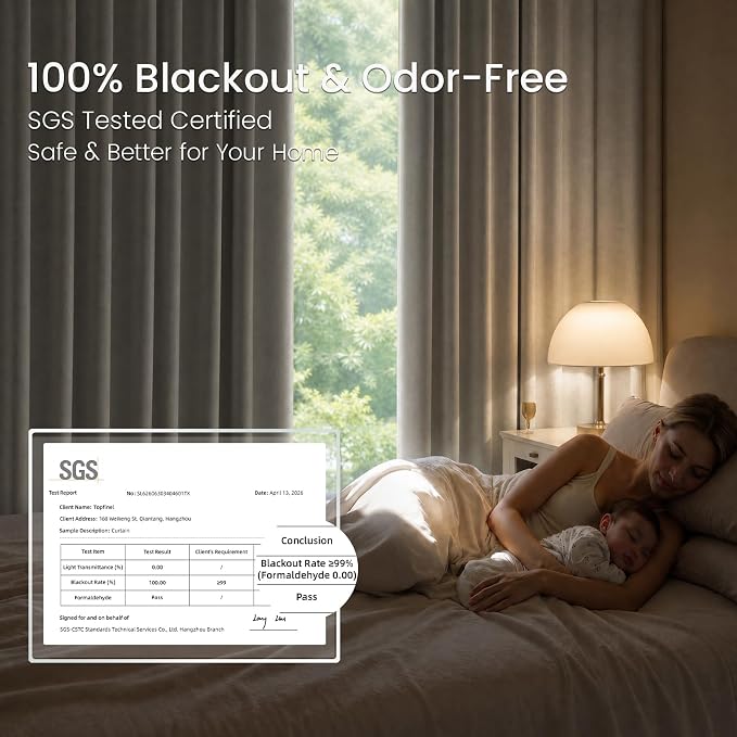 Topfinel 100% Blackout Faux Thick Linen Curtains for Bedroom Beige White Pinch Pleated Drapes with Back Tab for Track System 92 Inch Long for Livingroom,Noise Reducing Cream Drapes for Baby Nursery
