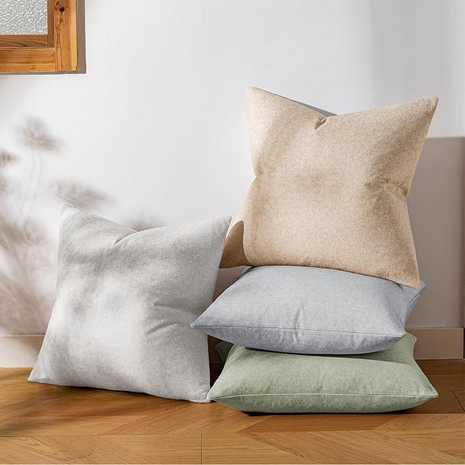 a moment Waterproof Throw Pillow Covers Set of 4,24x24 Inch Outdoor Stain Resistant Pet Friendly Pillowcases Cushion Covers for Patio Sofa and Living Room,Ocean Breeze