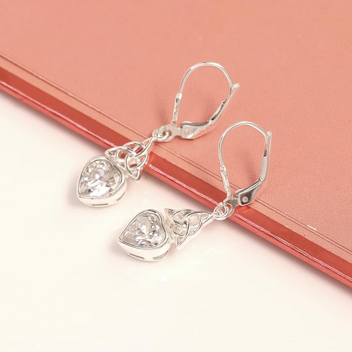 LeCalla Women's Drop & Dangle Earrings | 925 Sterling Silver Leverback Earrings | Lightweight Teardrop Lever Back Drop Dangle Earring for Women
