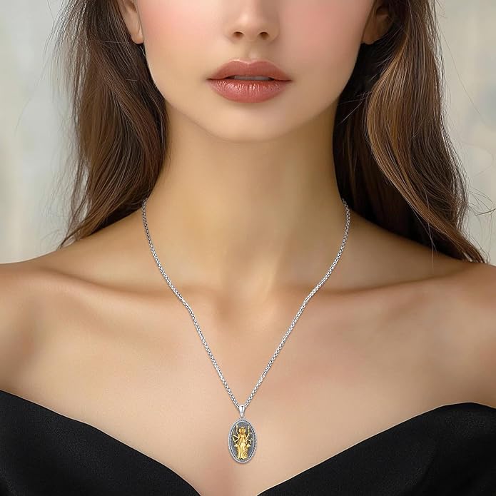 Pentagram/Celtic Knot/Witches Knot/Santa Muerte/Triple Moon Goddess/Baphomet/Hecate Necklace Sterling Silver Magic Wiccan Amulet Pagan Jewelry for Women Men