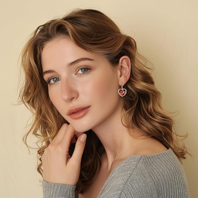 Tree of Life/Cat/Turtle/Butterfly/Flower/Celtic/Turquoise/Moonstone Dangle Earrings for Women Sterling Silver Cute Animals Drop Earrings Jewelry Gifts