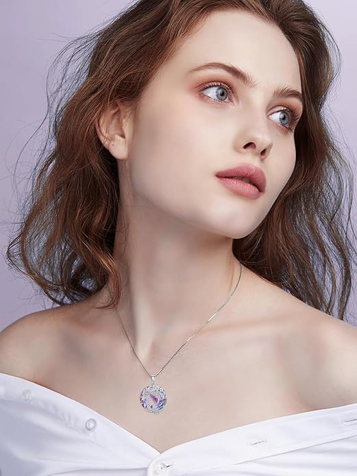 TOUPOP Phoenix Necklace 925 Sterling Silver Crystal Pendant Phoenix Rising Jewelry Women Birthday Mothers Day Gifts for Women