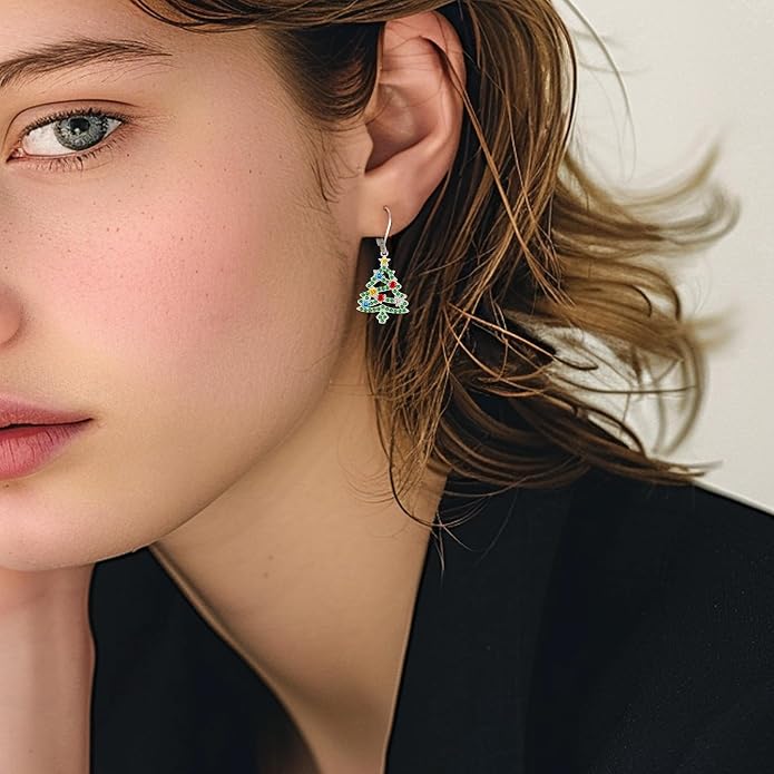 Tree of Life/Cat/Turtle/Butterfly/Flower/Celtic/Turquoise/Moonstone Dangle Earrings for Women Sterling Silver Cute Animals Drop Earrings Jewelry Gifts