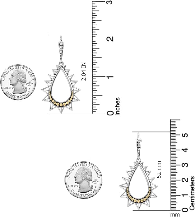 LeCalla 925 Sterling Silver Filigree Dangle Drop Earrings | Lightweight Antique Balinese Teardrop Dangle Drop Earring for Women