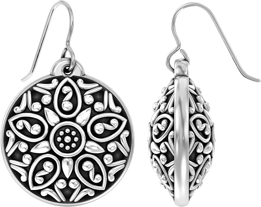 LeCalla 925 Sterling Silver Filigree Dangle Drop Earrings | Lightweight Antique Balinese Teardrop Dangle Drop Earring for Women