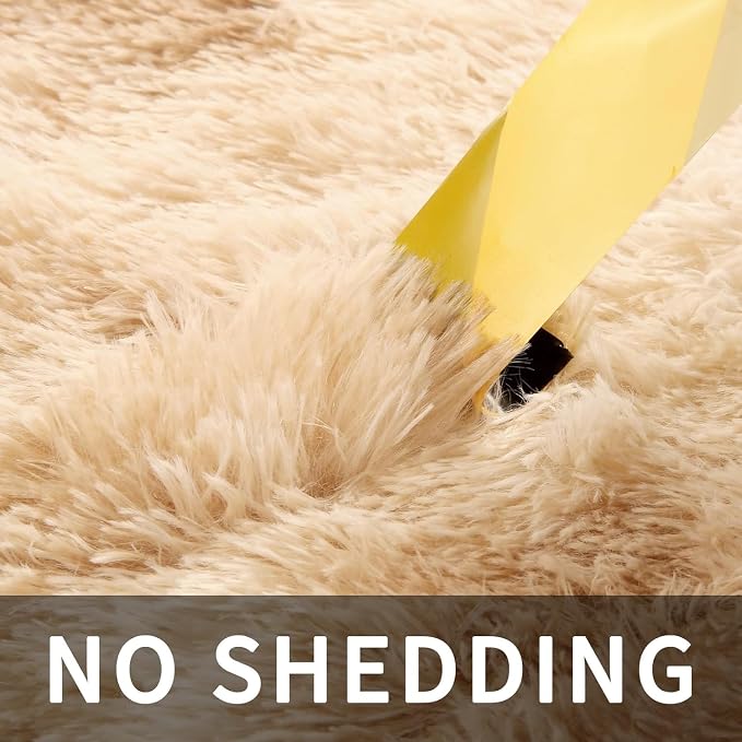 Sour Lemon 8x10 Area Rugs for Bedroom, Living Room Fluffy Rug, Large Area Rug Shag Shaggy Carpet Soft Plush Furry Bedside Rugs, Machine Washable Area Rugs for Kids Girls Boys Home Decor Anti Slip