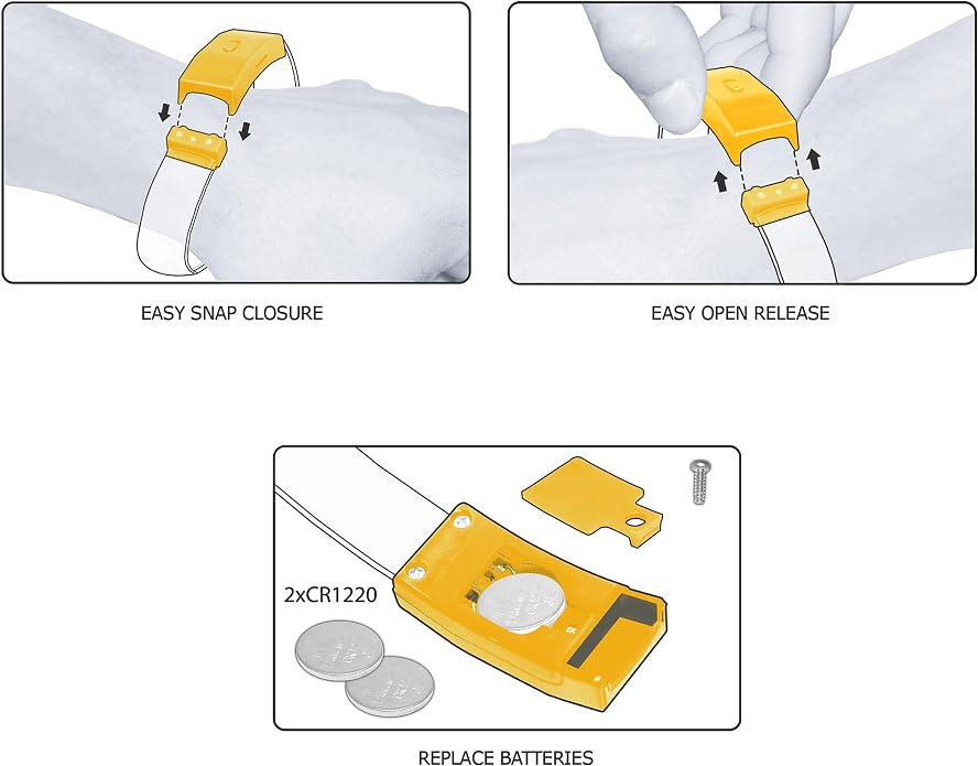 12 Magic Band Pack | Glow in The Dark | Flashing Light up for Concerts | Running Lights for Runners | Glow in The Dark Bracelets | Led Bracelet