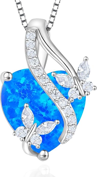 Butterfly Necklaces for Women Sterling Silver Infinity Heart Pendant Birthstone Jewelry Gift with 14k Yellow Gold/Rose Gold Plated