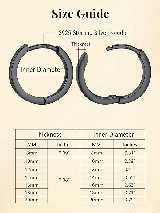 FaithHeart 925 Sterling Silver Post Huggie Hoop Earrings for Women, Silver Small Hoop Earring, Hypoallergenic Cartilage Earrings for Women