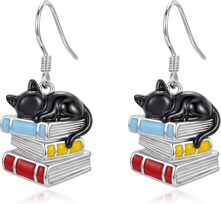 Teacup/Claddagh/Lilith/Book Cat/Star/French Horn/Horse Shoe/Filigree dangle earrings Cute Earrings Jewelry for Women
