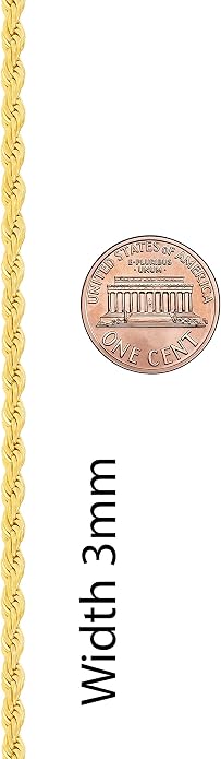 LIFETIME JEWELRY Womens Gold Anklet 3mm Rope Chain Ankle Bracelet 24k Real Gold Plated