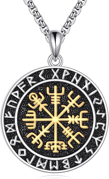 Poseidon/Athena/Apollo/Valhalla/Norse Viking Necklace 925 Sterling Silver Pendant Necklace for Men Greek/Norse Viking Amulet Jewelry Gifts