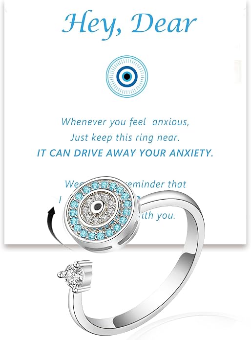 Sunflower Fidget Ring for Women Spinning Rings Adjustable Anxiety Ring for Teens Birthday Gift for Daughter Mom You Are My Sunshine Spinner Rings
