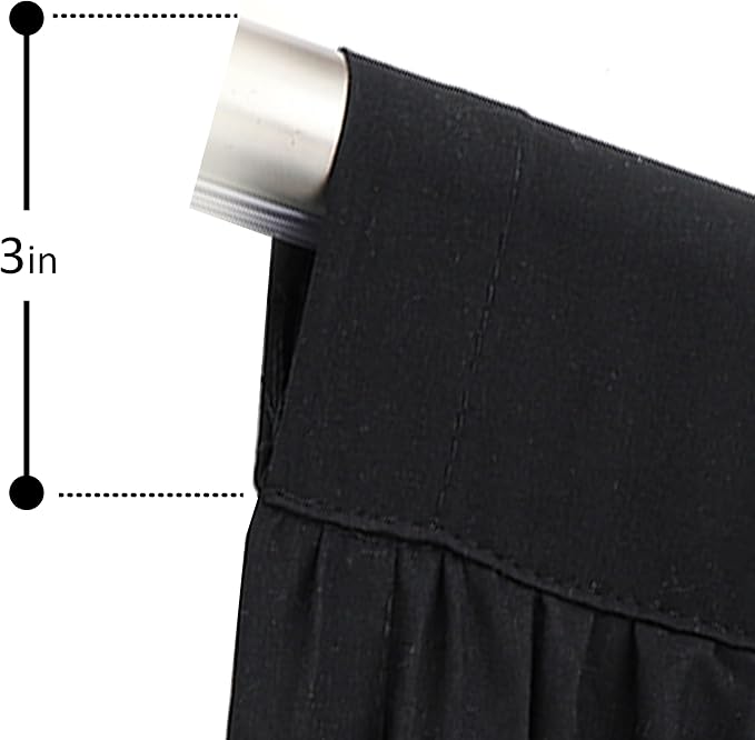 Homechoice Decor Boho Thermal Insulated Blackout Window Curtains Black | Ruched Window Treatments with 3 Rows of Butterfly Flowers, Rustic Rod Pocket Drapes for Room, 54"W x 84"L, 2 Panels (LQ-30)
