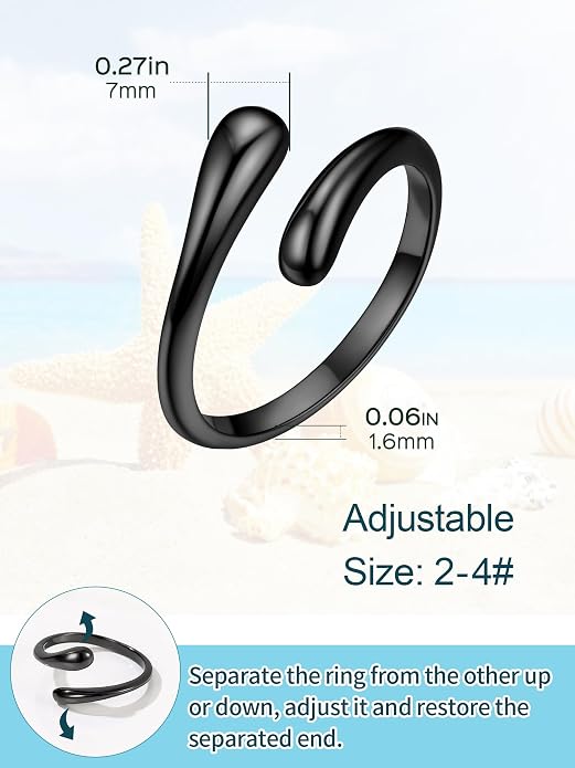 ChicSilver Sterling Silver Toe Rings for Women 14K Gold Plated Toe Rings for Women Open Adjustable Toe Ring for Women Toe Jewelry for Summer Beach