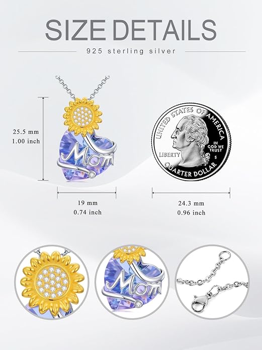 Midari Ocean Necklace 925 Sterling Silver Flamingo Mama Bear Dolphin Penguin Sea Turtle Axolotl Desert Cactus Nautical Rudder Tropical Palm Compass Wave Pendant Boho Jewelry Gifts for Women Men