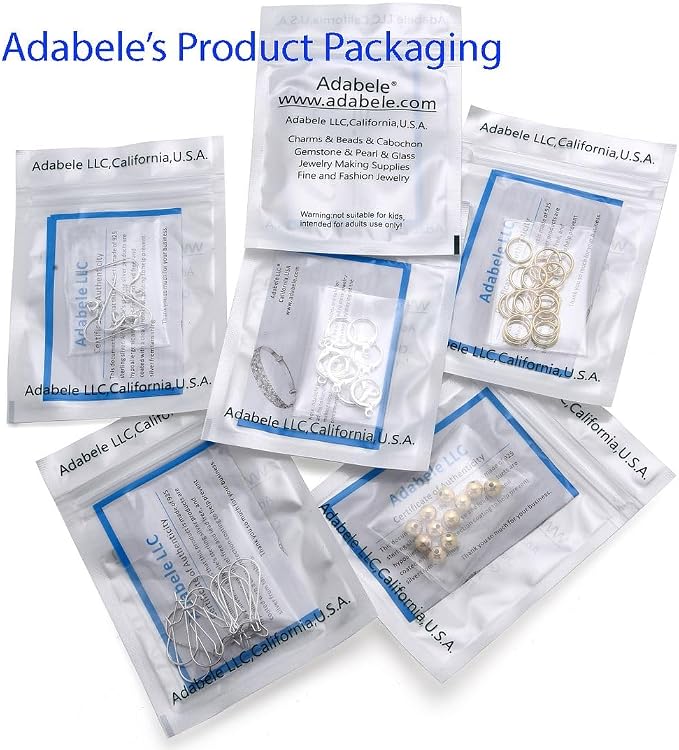 20pcs Adabele Real 925 Sterling Silver Open Jump Rings 6mm (0.24 inch) O Ring Connector, (0.6mm/22 Gauge)