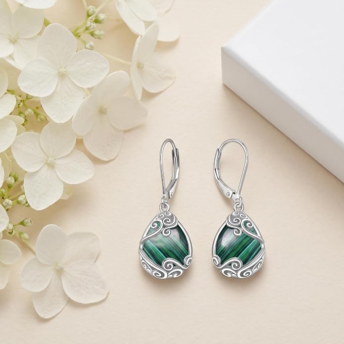 Teardrop Tree of Life/Filigree Earrings for Women Dangle Leverback Earrings Jewelry Gift Anniversary For Her