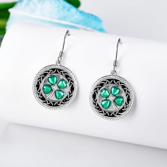 POPLYKE 925 Sterling Silver Tree of Life Dangle Earrings for Women Fashion Abalone Shell Jewelry Gifts for Mom Sister Friend Birthday