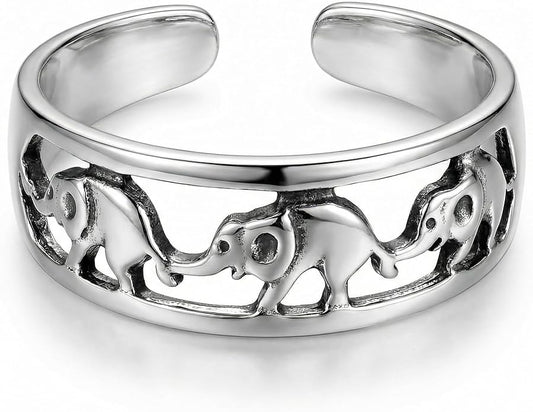 Sterling Silver Toe Ring, Handmade Adjustable Open Band, Minimalist Dainty Summer Beach Foot Jewelry for Women, Can Be Worn as Knuckle or Pinky Ring
