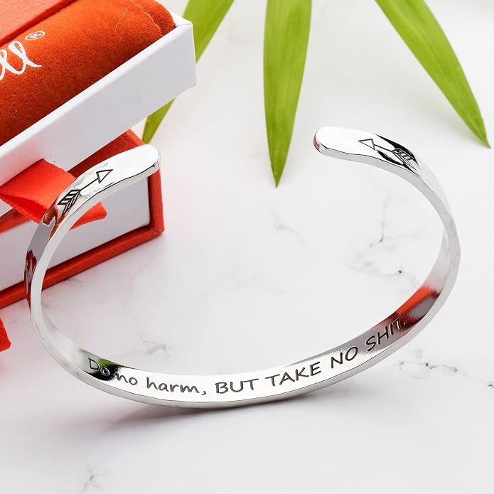 Carviell Bracelet - Gifts for Women – Inspirational, Friendship, Love, Mom, Daughter, Sister, Christian, Graduation, Memorial & Wedding Gifts – 100+ Phrases – Stainless Steel, Gift-Ready