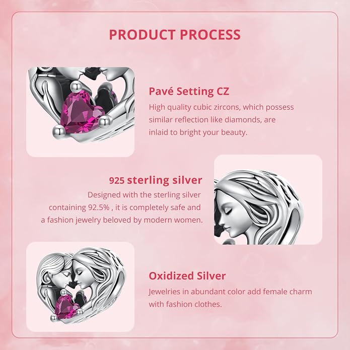 NINGAN 925 Sterling Silver Charm Golden Love Charm Buckle Safety Chain Travel Bead Firefly Dragonfly Pendant, Suitable for Women Bracelet and Necklace as Gift from Mom and Friends
