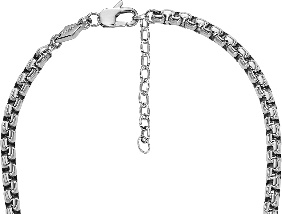 Fossil Men's Stainless Steel or Leather Necklace for Men