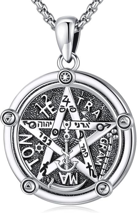 Witchy Jewelry for Women Men Nudo De Bruja Plata 925 Original Witches Knot Necklace Tetragrammaton Hecate Necklace Lilith Necklace Pentagram Necklace Cat Necklace Triple Moon Goddess Pendant Necklace