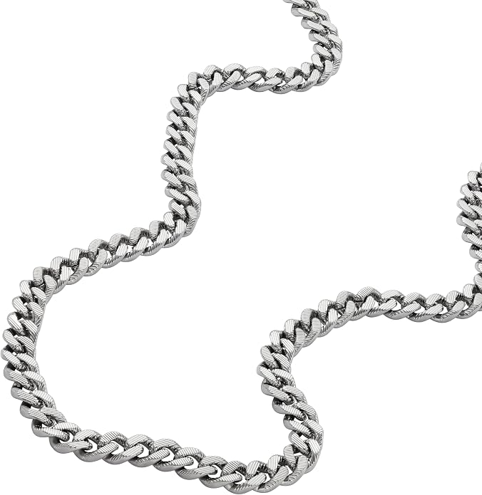 Fossil Men's Stainless Steel or Leather Necklace for Men