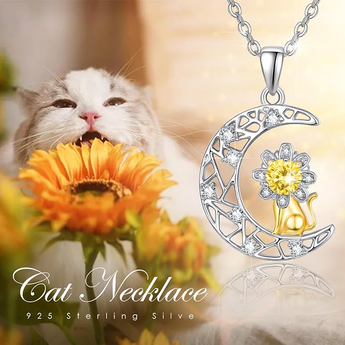 Palpitate Moon Star Necklace Moon Phase Necklace Pendant 925 Sterling Silver Jewelry Christmas Gifts for Women Wife Her Adjustable Chain