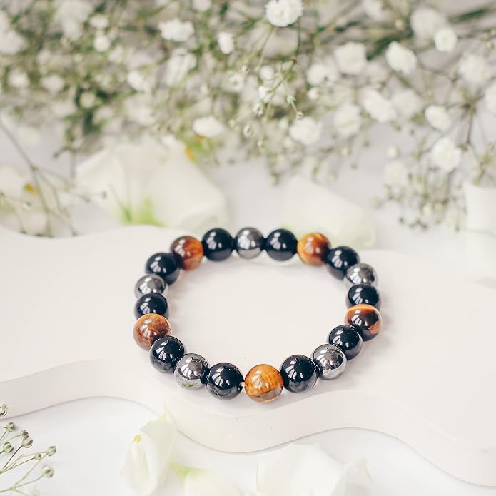 Crystal Vibe - Healing Crystal Bracelet for Women & Men | Natural Gemstone Bead Bracelet | Adjustable Handmade Energy Stone Bracelet | Bracelet for Meditation, Yoga & Daily Wear | Multiple Types