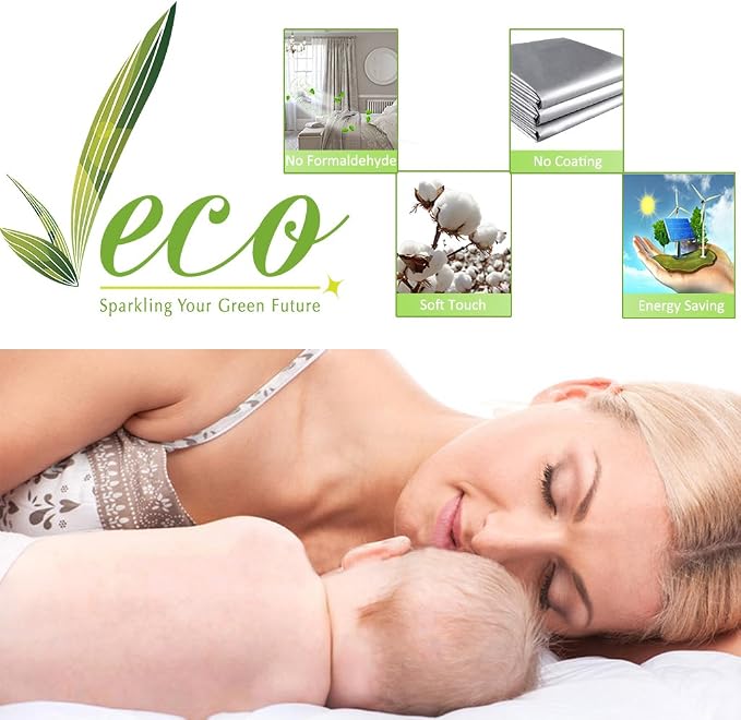 NICETOWN 100% Blackout Curtains 80" Long, Pair of Energy Smart & Noise Blocking Out Drapes for Baby Room Window, Thermal Insulated Guest Room Lined Window Dressing(Dark Mallard, 37" Wide)