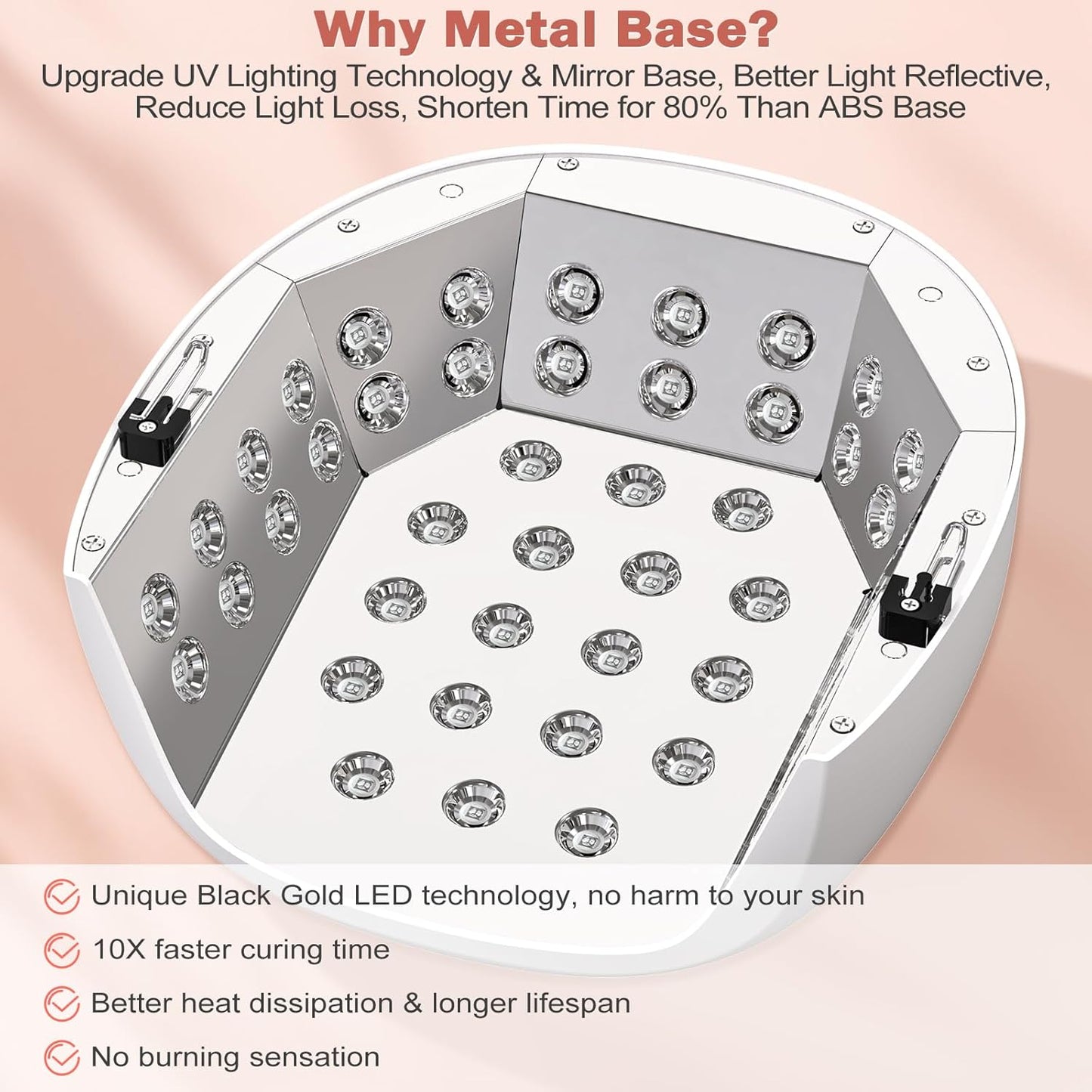 NAILGIRLS UV Nail Lamp, Cordless Nail Lamp 80W Rechargeable Nail Dryer Gel Polish Light, Intelligent Auto Sensor LCD Display UV Light with 4 Timer Setting, Fast Dry Curing Lamp for Professional Salon