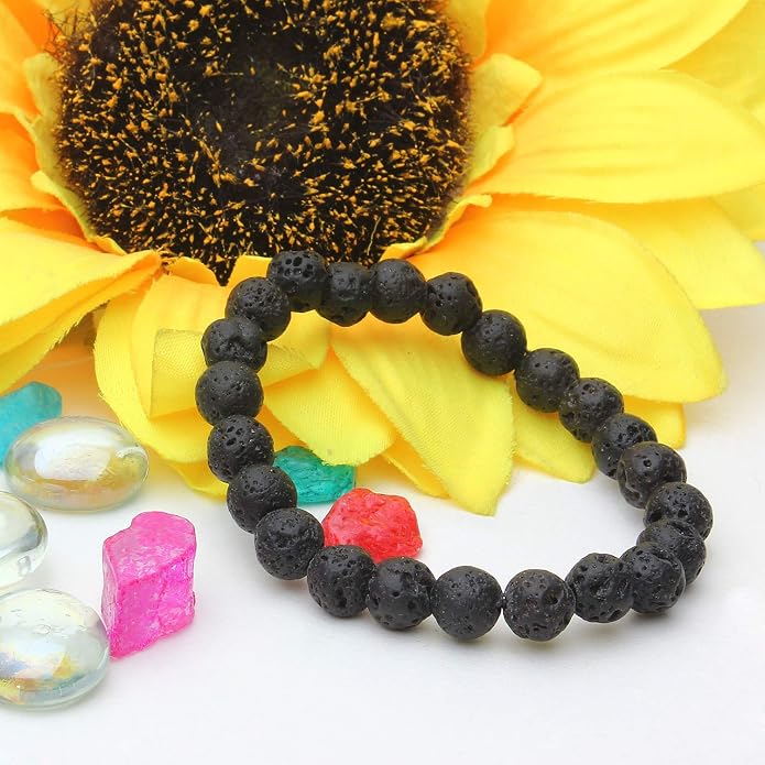Arihant Gems And Jewels Reiki/Yoga Healing Crystal Stretchable Bracelet,100% Natural And Certified, Astrological Gemstone, Unisex Both For Men & Women - (8 Mm)