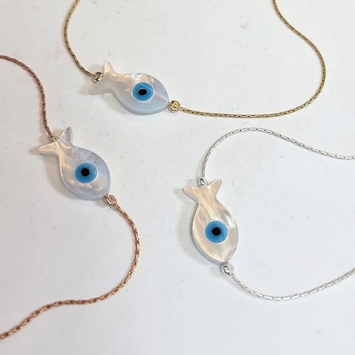 Minimalist Evil Eye Charm Bracelet – Handmade Delicate Good Luck Jewelry for Women – Adjustable 6.5” + 1” Extender