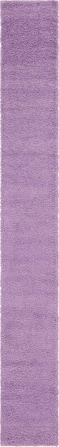 Unique Loom Solid Shag Collection Area Rug (2' 6" x 19' 8" Runner, Lilac)