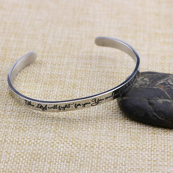 Memgift 𝐂𝐡𝐫𝐢𝐬𝐭𝐢𝐚𝐧 𝐁𝐫𝐚𝐜𝐞𝐥𝐞𝐭𝐬 for 𝐖𝐨𝐦𝐞𝐧 Inspirational Gifts Bible Verse Religious Faith Jewelry Cuff Bracelet Mothers Day Christmas Birthday Jewelry for Her Mother Daughter