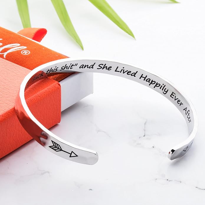 Carviell Bracelet - Gifts for Women – Inspirational, Friendship, Love, Mom, Daughter, Sister, Christian, Graduation, Memorial & Wedding Gifts – 100+ Phrases – Stainless Steel, Gift-Ready