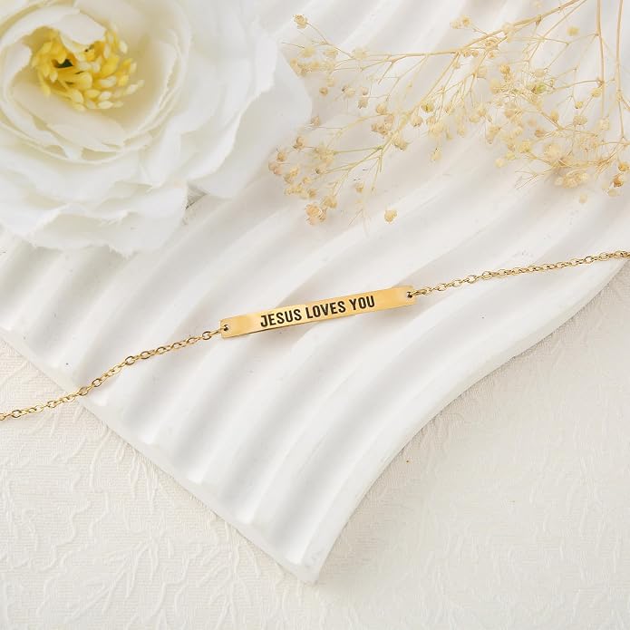 Dont Let The Hard Days Win Bracelet - Gold Hard Day Motivational Bangle Stainless Steel Engraved Words, Inspirational Chain Jewelry Gifts for Women Friend