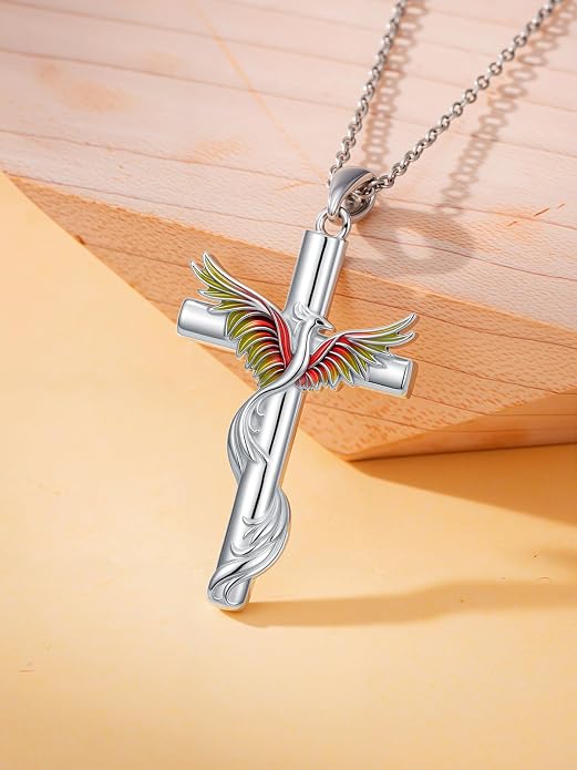 TOUPOP Phoenix Necklace 925 Sterling Silver Crystal Pendant Phoenix Rising Jewelry Women Birthday Mothers Day Gifts for Women