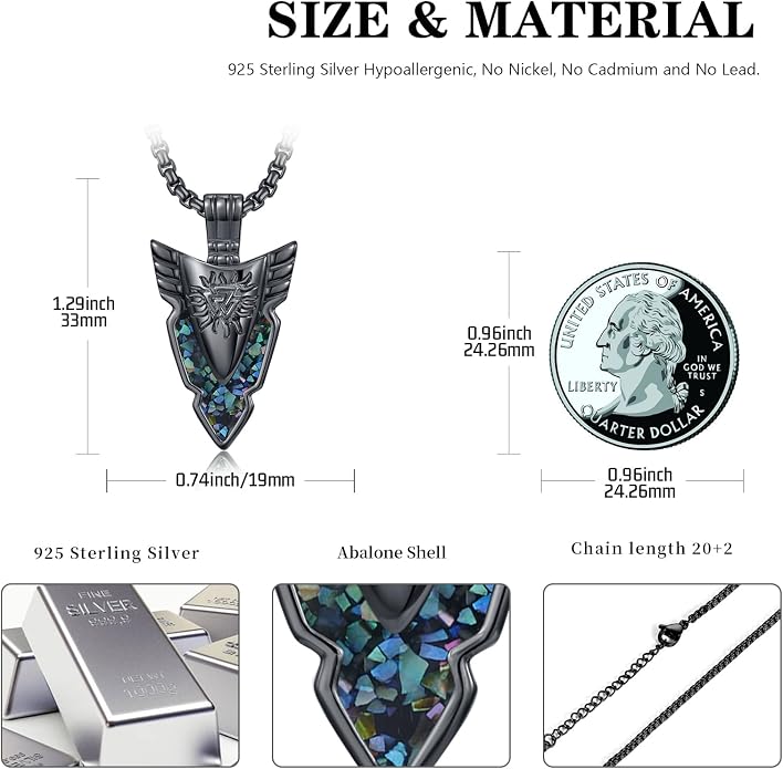 Viking Necklace for Men 925 Sterling Silver Viking Norse Pagan Jewelry Gifts for Women