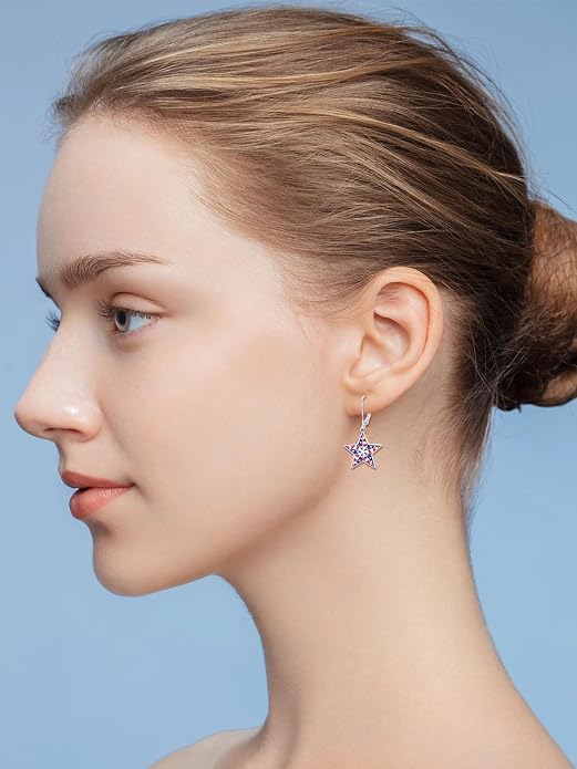 Seiyang Dangle Earrings 925 Sterling Silver Animal/American Flag/Turquoise Dangle Drop Earrings Jewelry Gifts for Women