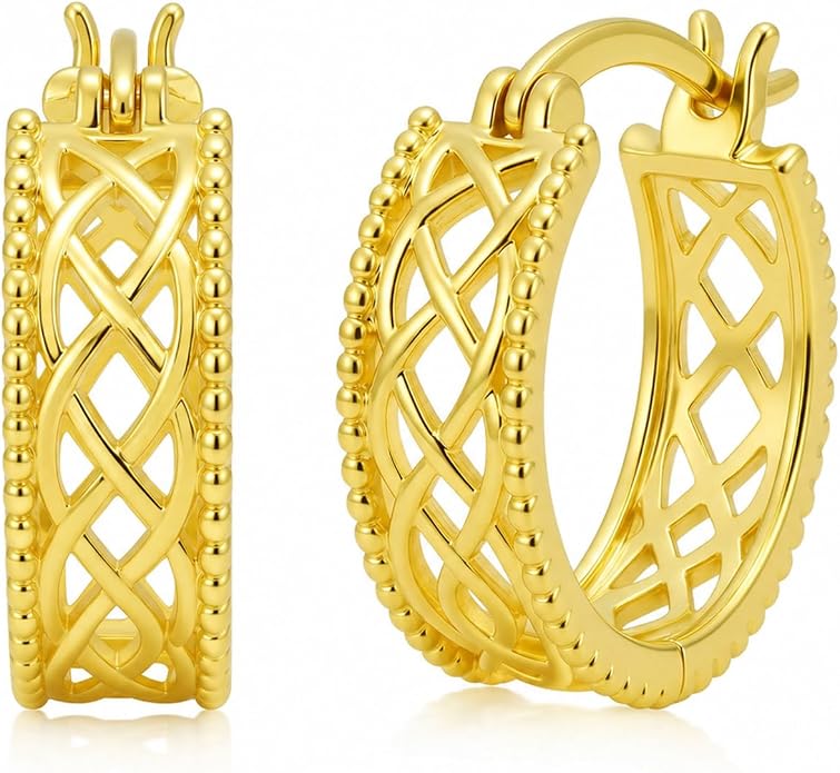 Gold Dainty Hoop Earrings for Women Hypoallergenic Lightweight 14K Gold Huggie Earrings Jewelry Valentines Day Gifts for Wife Girlfriend Her