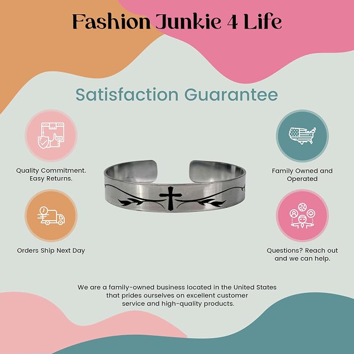 FashionJunkie4Life 925 Sterlin Silver and Stainless Steel Open Cuff Bracelet
