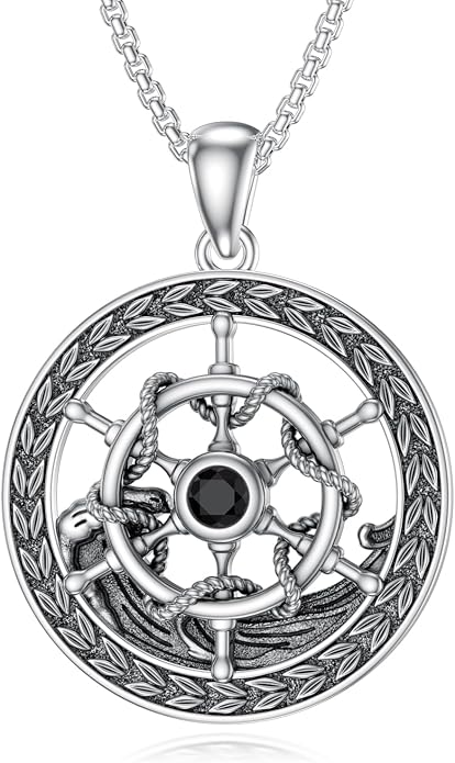 Midari Ocean Necklace 925 Sterling Silver Flamingo Mama Bear Dolphin Penguin Sea Turtle Axolotl Desert Cactus Nautical Rudder Tropical Palm Compass Wave Pendant Boho Jewelry Gifts for Women Men