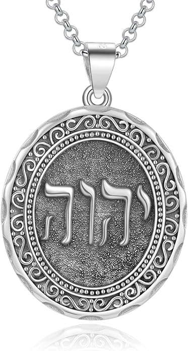 Tetragrammaton/Thors Hammer/Viking Axe/Jewish/Yahweh Necklace for Men 925 Sterling Silver Viking Norse Pagan Jewelry Gifts for Women