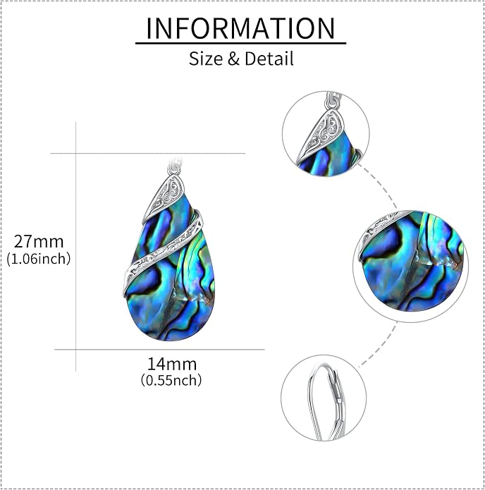 ONEFINITY Filigree Earrings 925 Sterling Silver Filigree/Dandelion/Sunflower/Hummingbird Dangle Drop Earrings Abalone Shell Jewelry Gift for Women