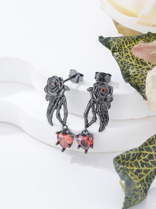 Animal/Leaf/Gothic Dangle Earrings 925 Sterling Silver Animal/Leaf/Gothic Dangle Drop Earrings Easter/Halloween/Christmas Jewelry Gifts for Women Her