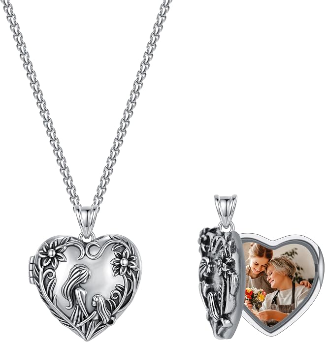 925 Sterling Silver Necklace for Men Women, Birthday Keepsake Jewelry Gifts for Mom Dad Friend