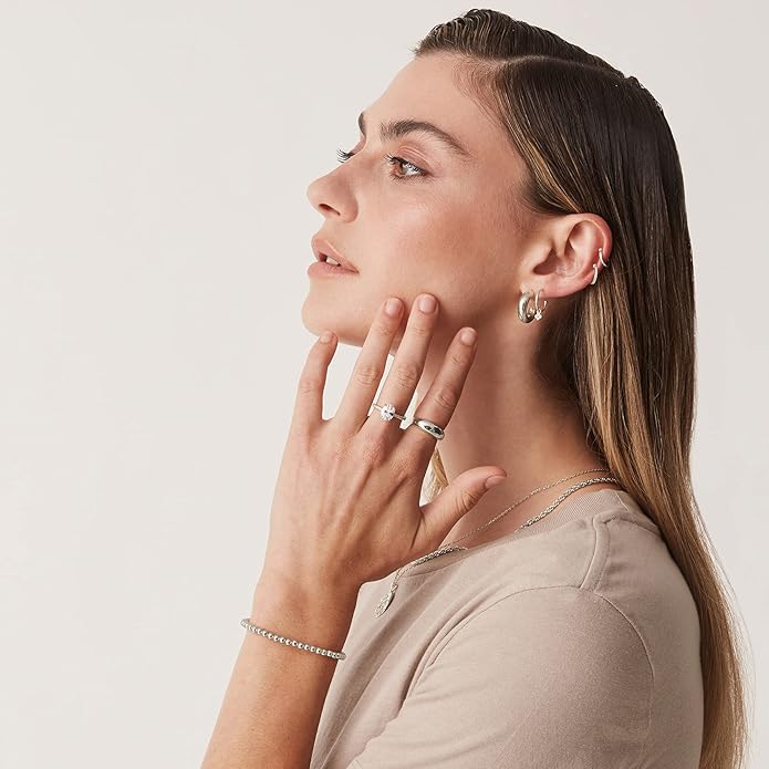 PAVOI 14K Gold Plated Chunky Dome Ring |Puffy Dome Stackable Rings | Chunky Signet Ring for Women